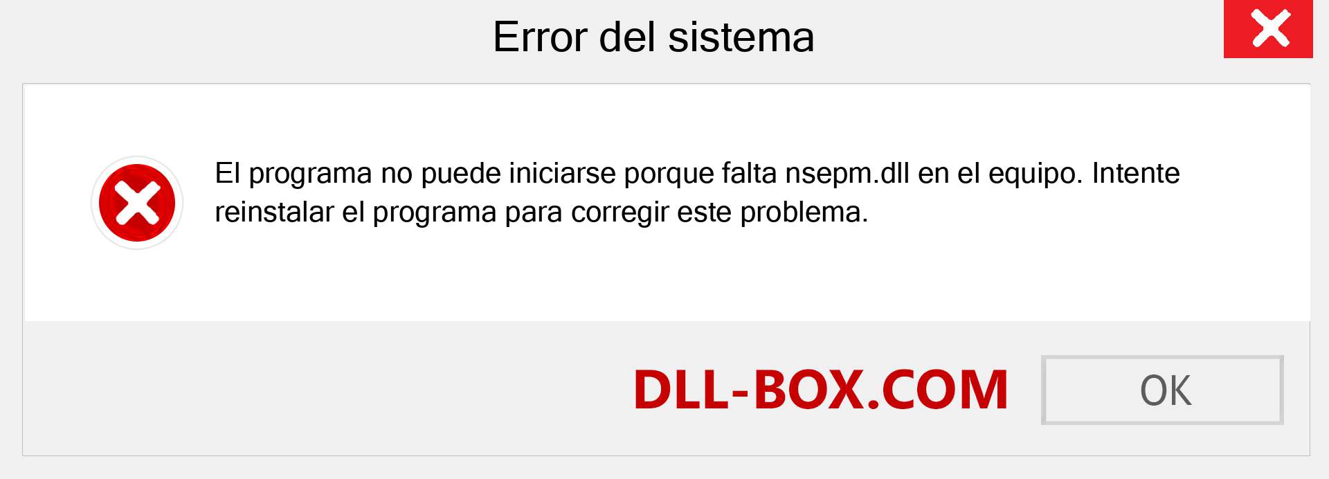 ¿Falta el archivo nsepm.dll ?. Descargar para Windows 7, 8, 10 - Corregir nsepm dll Missing Error en Windows, fotos, imágenes